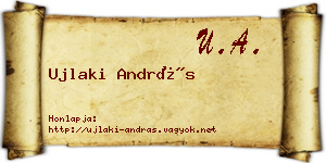 Ujlaki András névjegykártya