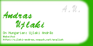 andras ujlaki business card